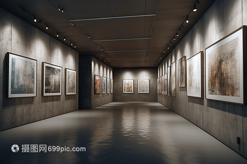 極簡的現(xiàn)代主義畫廊