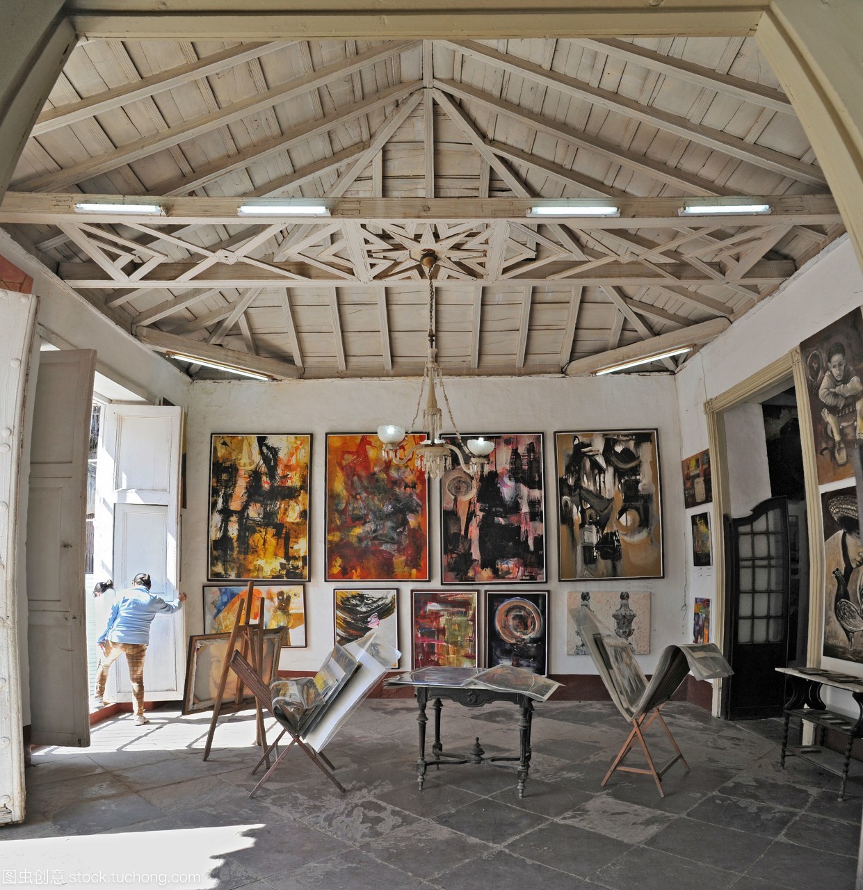 加勒比海,古巴,圣克提斯,特立尼達,繪畫畫廊