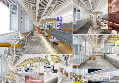 飲品店全案設計圖圖片